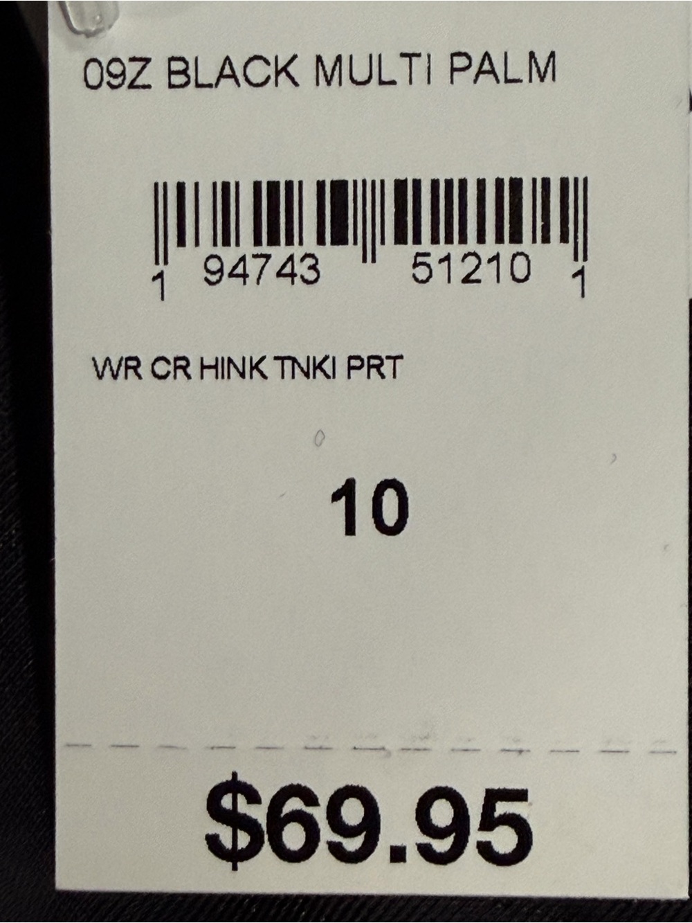 LANDS' END High Neck Tankini Palm Print Size 10 - Picture 7 of 7